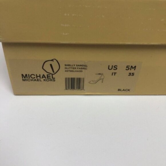 Michael Kors Womens Shelly Flex Dress Sandals Black Glitter 5M - Picture 6 of 6